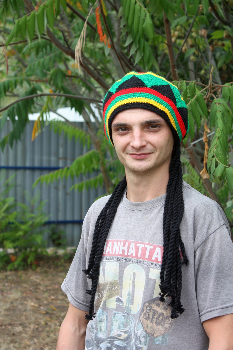 Chapeau Rasta Crochet fait main chapeau avec dreadlocks | Etsy