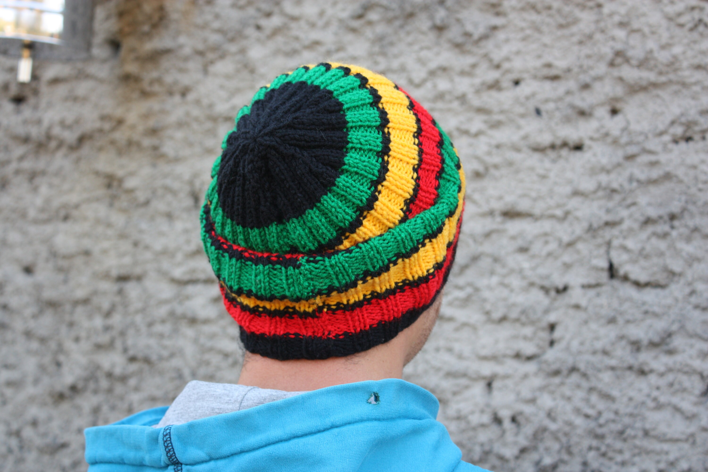 Knit Rasta Hat, Rasta Beanie, Bob Marley Hat, Jamaican Style Hat ...