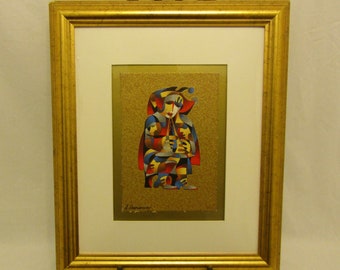 Anatole Krasnyansky  "Brass & Boots"  Framed Serigraph on Wove Paper