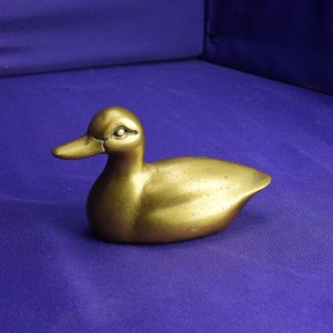 Vintage Brass Duck Statue