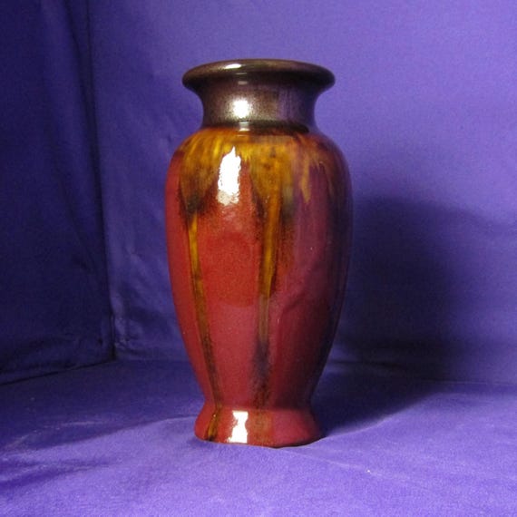 Vintage Red Drip Glaze Vase