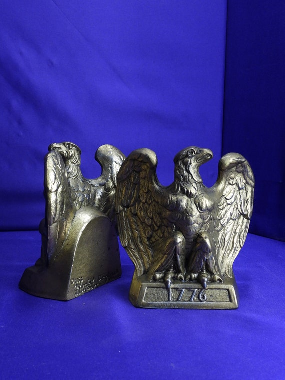 Vintage Colonial Virginia Eagle Bookends