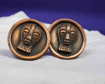 Vintage Cultural Mask Cufflinks