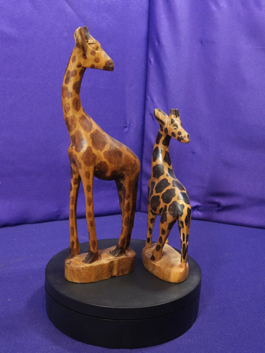 Handcarved Wooden Giraffe Statues Etsy