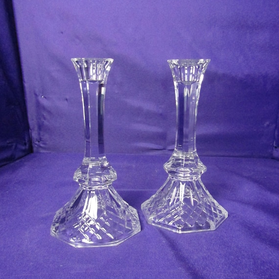 Vintage Anchor Hocking 'Legacy' Candle holder Set 7.75"