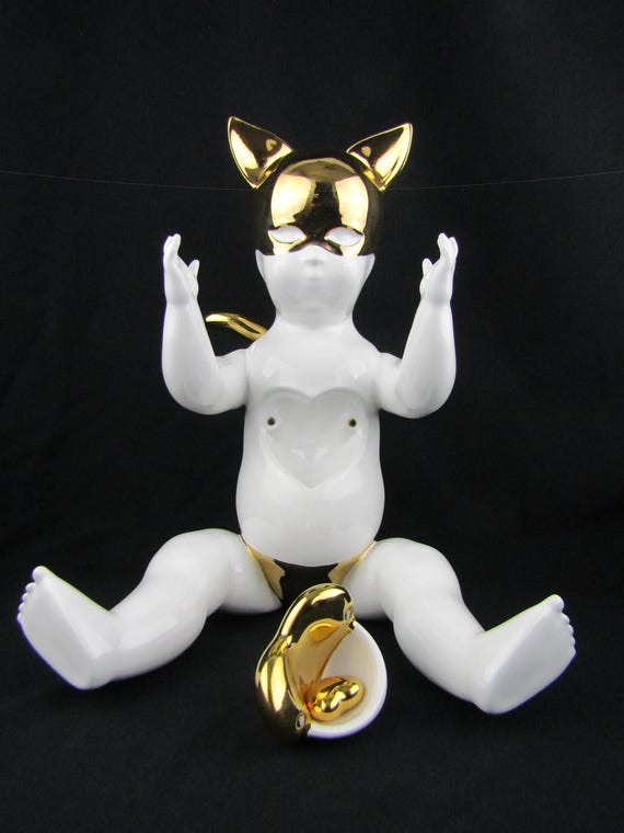 Nika Zupanc Sculpture | Oh Baby It's A Wild World | Bosa Ceramic Art Doll