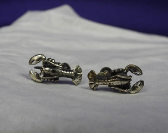 Vintage Sterling Silver Lobster Cufflinks