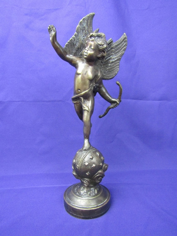 17" Bronze Cupid Eros Statue