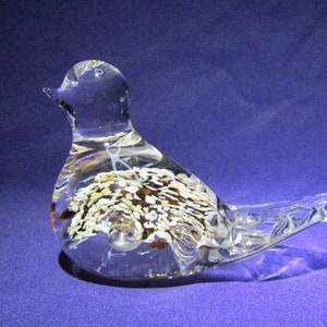 Art Glass Fused Bird Tile Dodo? Paperweight Tile 2 1/2 Square