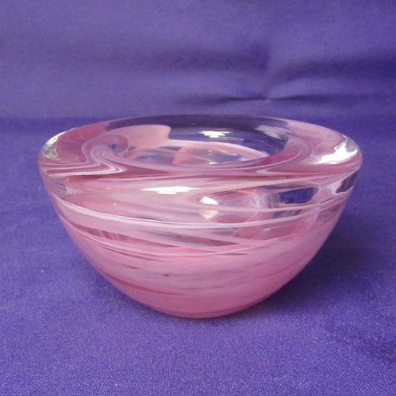 Vintage Kosta Boda Pink Atoll Bowl
