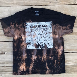 Curve DOPPELGÄNGER (rework LP cover, Acid wash Unisex T-shirt) Size XLarge Shoegaze nosiepop PostPunk