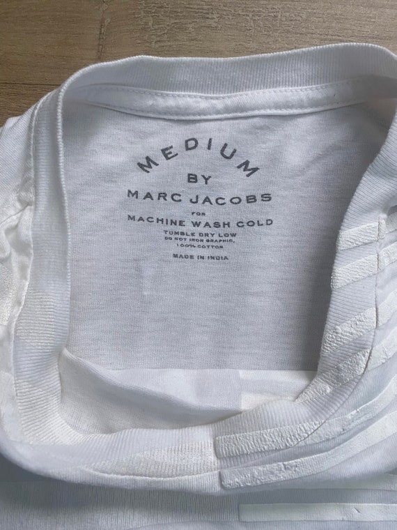 Y2K MARC JACOBS white out t-shirt - image 2