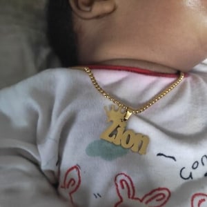 14k Gold Personalized Name Necklace for boys - Best Christmas gifts for baby - 14k Personalized Name Necklace for Kids
