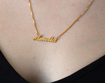 Mom Necklace - Custom Name Necklace - Customized Nameplate - Personalized Nameplate- Sterling Silver Or Gold Plated