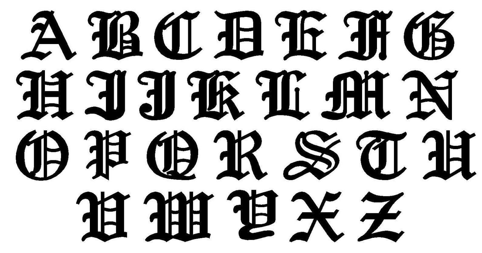 Old English Initial Necklace Old English Necklace Custom Etsy