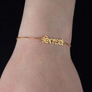 Old English Custom Bracelet (12 Letters)