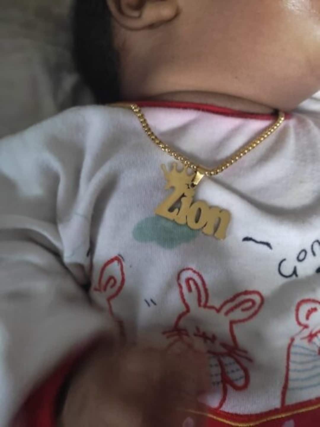 Baby gold chain with name best sale