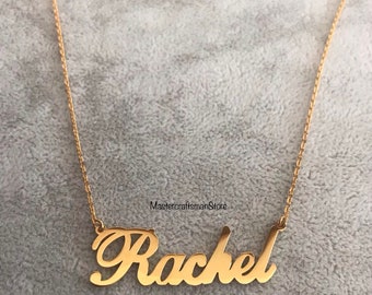 Name Necklace - Personalized Name Jewelry • Tiny Gold Name Necklace • Baby Girl Name Necklace • Dainty Name Charm • Bridesmaid Gift •