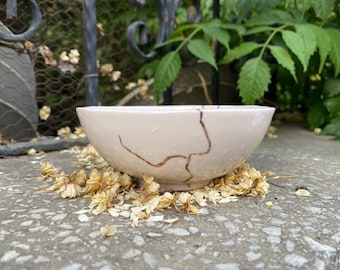 Handmade Iznik Ceramic Bowl: 24K Gold Kintsugi Inspired Decor