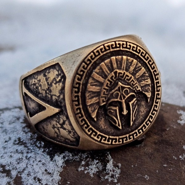 Spartan helmet ring | Greek jewelry men | cool rings