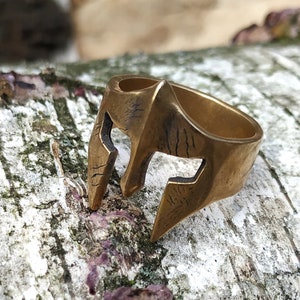 Spartan helmet ring |  army, biker unique mens ring