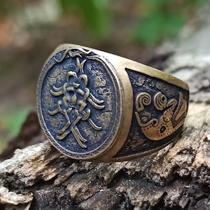 Mask of Odin nordic ring Norse mythology jewelry