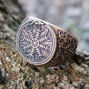 Helm of awe ring | norse pagan jewery | Viking rings