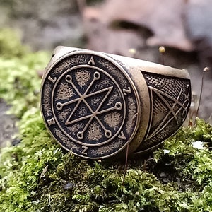Azazel sigil demon ring occult gothic satanic jewelry