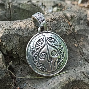 Norse goddess Hel pagan pendant | Viking mythology jewelry for women