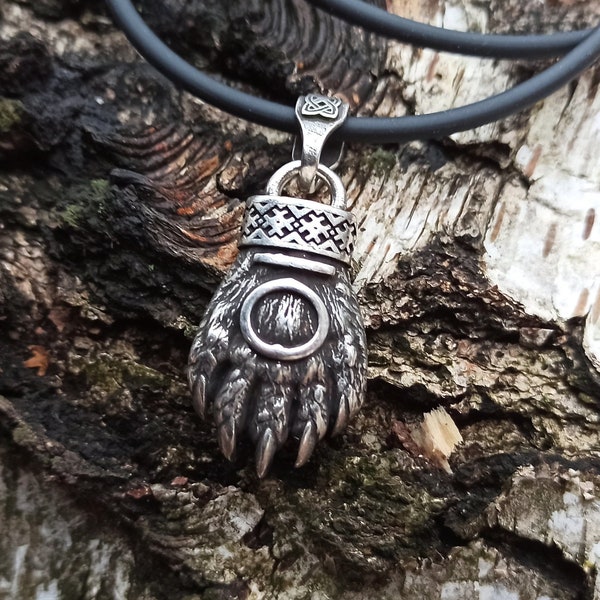 Bear paw pendant | Slavic claw necklace | Norse pagan jewelry