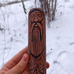 Bragi wooden statue | norse mythology decor | Viking pagan altar
