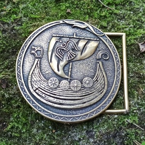 Viking drakkar belt buckle for men | custom Norse Buckles | Mens gifts