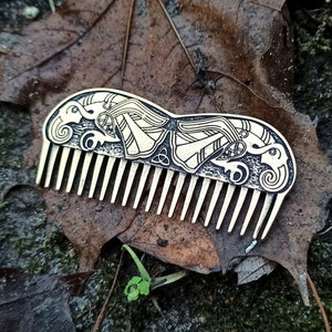 Viking comb | mustache metal accessories | beard care | mens gifts