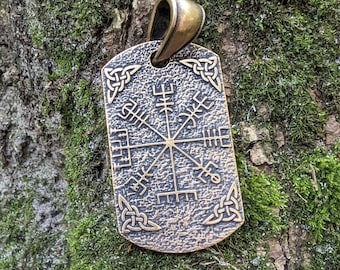 Vegvisir dara nudo collar vikingo brújula colgante joyería