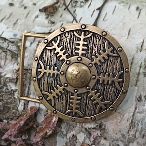 Viking shield custom belt buckle for men | Norse Buckles | Mens gifts