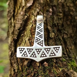 Mjolnir replica pendant Norse jewelry Viking necklace