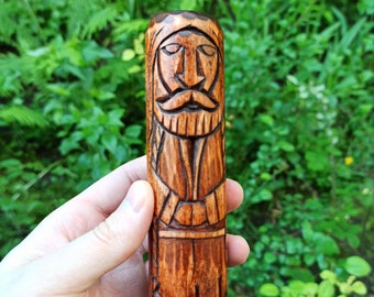 Baldr hand carved wooden figurine Norse Pagan home decor Norse Gods Viking art