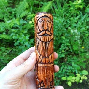 Baldr wood carved statue | Norse pagan statue | Viking decor