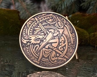 Helm of Awe Viking Belt Buckle men gifts Norse mythology art Celtic belt