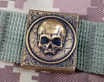Toppa con teschio, clip Molle, equipaggiamento tattico, toppa morale, regali militari per uomo, toppe per zaini