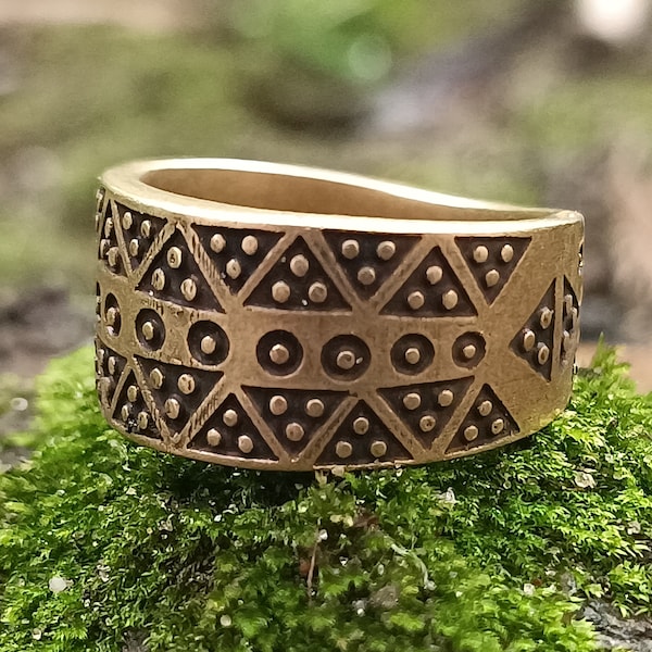 Ancient style viking ornament ring nordic artifacts replica jewelry