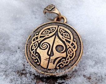 Hel Norse goddess pendant | Viking jewelry women necklace