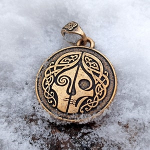 Hel Norse goddess pendant | Viking jewelry women necklace