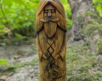 Freyr God fertility statue norse decor pagan altar viking figurine