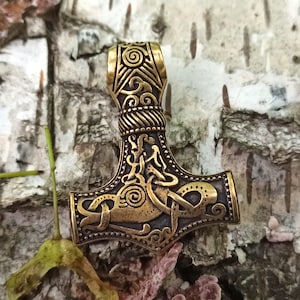 Norse Mjolnir pendant | Viking necklace | Thor's hammer