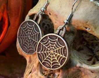 Spinnennetz baumeln Ohrringe für Frauen Witchy Ohrringe Halloween Geschenk Gothic Schmuck