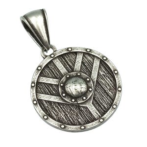 Shield maiden pendant | Viking shield necklace norse jewelry women Silver plating