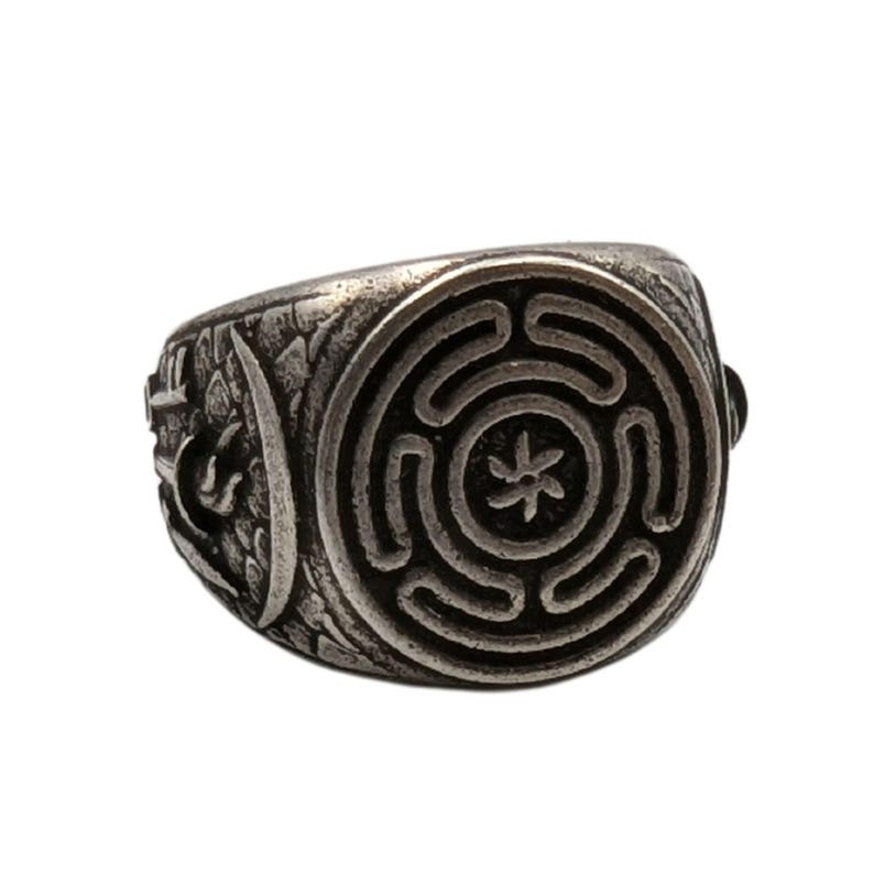 Hecate moon ring Witch rings Greek Goddess Pagan ring Gothic jewelry image 7