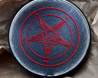 Baphomet LED light Gothic wall lamp Satanic decor Gothic lamps Goth gifts