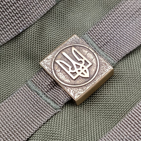 Ukrainian trident molle clip flag patch edc tactical patches